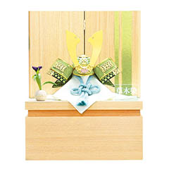 五月人形: 草木染め 悠叶 ゆうと 兜 収納箱飾り