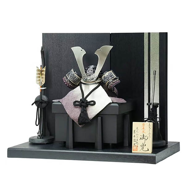 東玉　 五月人形　草木染め 華極 かきょく 櫃飾り 兜 平飾り　詳細画像