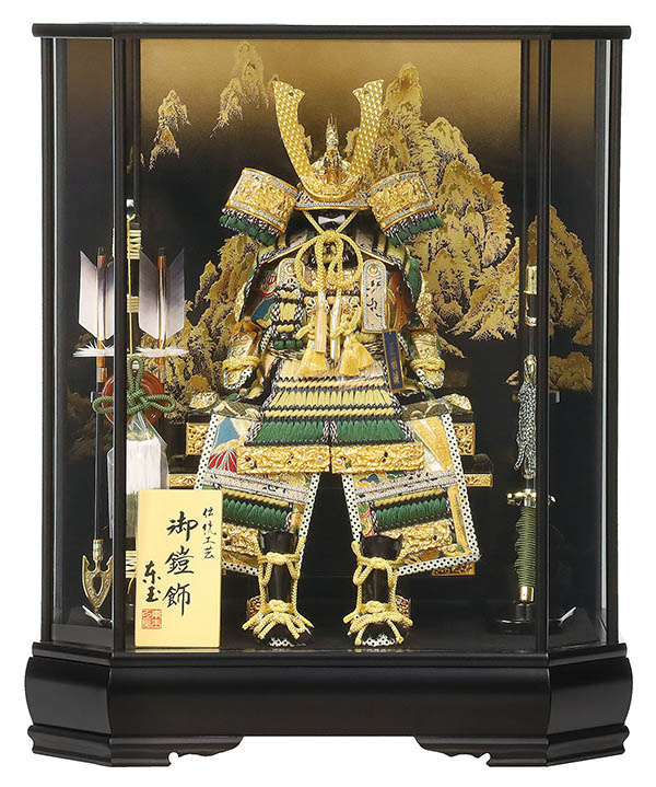 東玉　 五月人形　特選大鎧 六角ガラス 鎧 ケース飾り　詳細画像