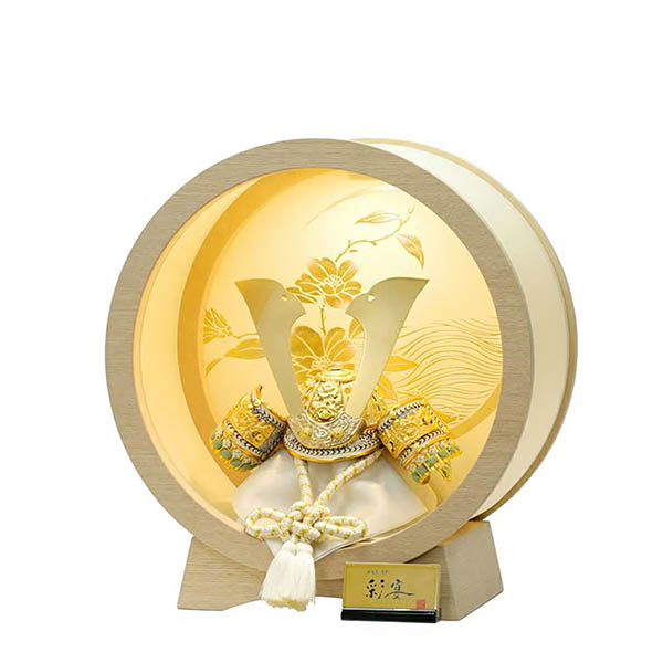 五月人形 東玉 彩宴 柾極 まさむね 円形 丸形 LED付き飾り台 兜飾り 詳細画像 東玉 五月人形 彩宴 柾極 まさむね 円形 丸形 LED付き飾り台 兜飾り 詳細画像