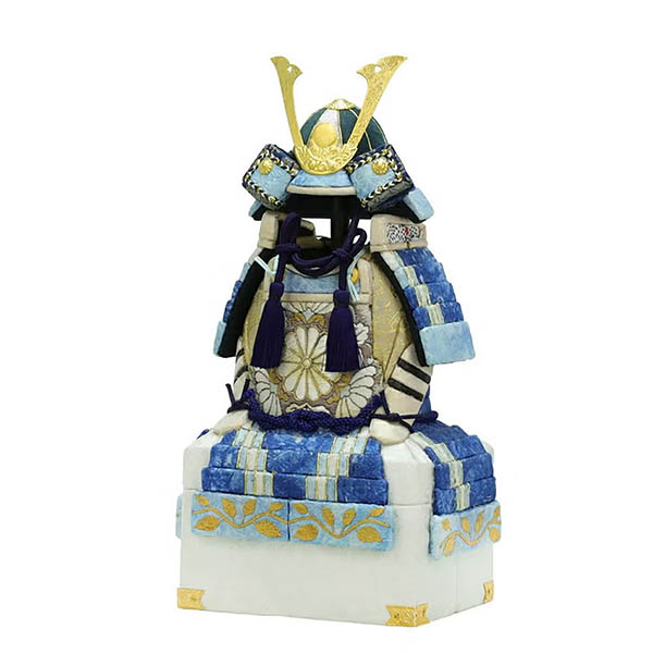 東玉　 五月人形　「風」 藍風 あいふう 草木染め 木目込み 鎧飾り 　詳細画像