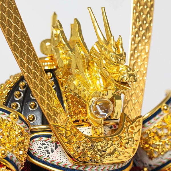 吉徳　 五月人形　平安一水作 正絹赤絲縅 純金箔押鎧 鎧飾り　詳細画像