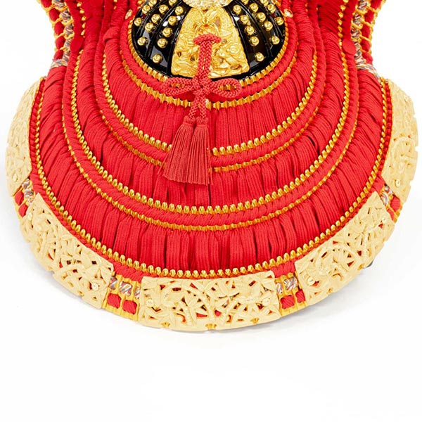 吉徳　 五月人形　正絹赤絲縅 飛龍之兜 高床台飾り　詳細画像