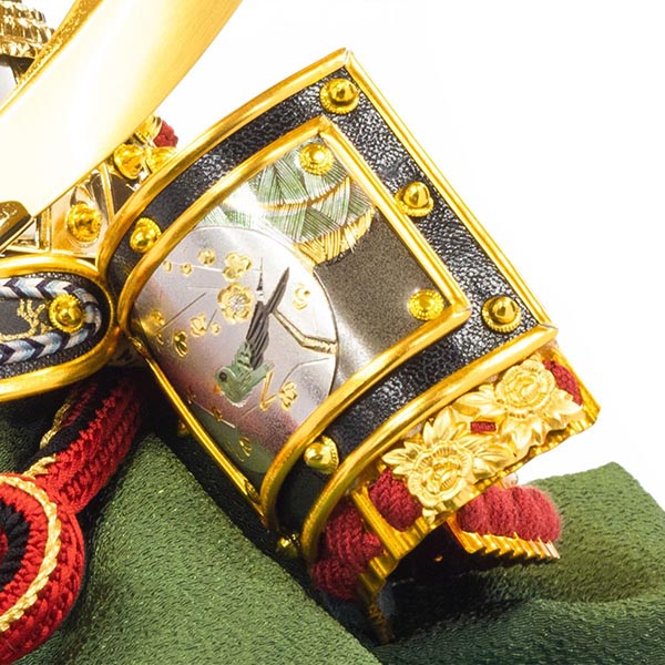 吉徳　 五月人形　玉鳳作 正絹白紺段縅 兜飾り 　詳細画像