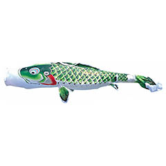 こいのぼり: 吉兆　単品鯉のぼり　緑鯉