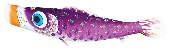 夢はるか　単品鯉のぼり 紫鯉