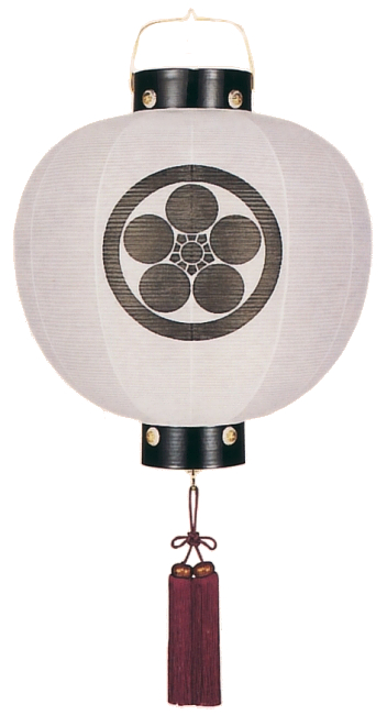 門提灯丸無地（木製・電池式）【家紋代込】