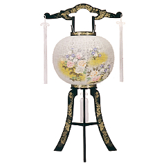 あかり11号蒔絵絵入廻転（プラスチック製・電気コード式）