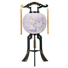 あかり11号綾型蒔絵絵入廻転（プラスチック製・電気コード式）