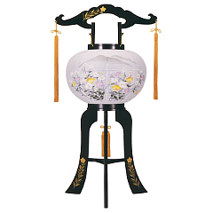 桔梗蒔絵10号絵入廻転（プラスチック製・電気コード式）