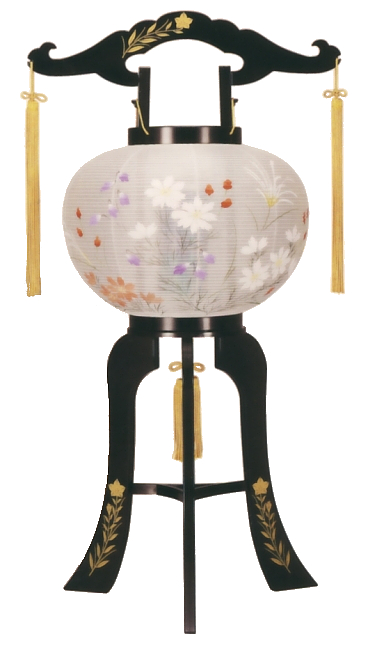 桔梗蒔絵10号絹描き絵廻転（プラスチック製・電気コード式）