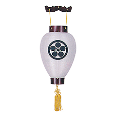 盆提灯: 御所提灯 八寸 桜 無地 木製 電池式（コードレス：LED仕様） 【家紋入代込】