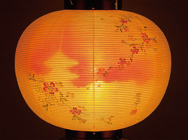樹峰　 盆提灯　行灯 桜 絹二重 京城 桜　詳細画像
