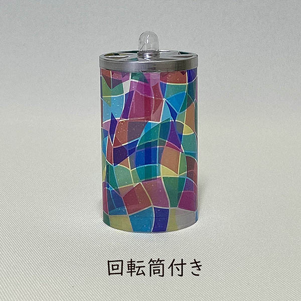 樹峰　 盆提灯　涼水に桜 ビニロン和紙一重張り ワイン　詳細画像