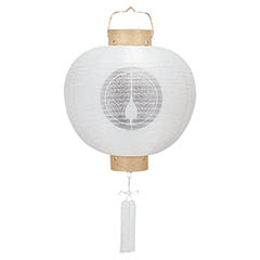 盆提灯: 門提灯 白木 絹二重 木製 電池式（コードレス：LED仕様） 【家紋入代込】