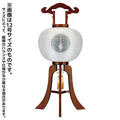 盆提灯: けやき 天然仕上げ 絹二重 無地 木製 電気コード式 【家紋入代込】