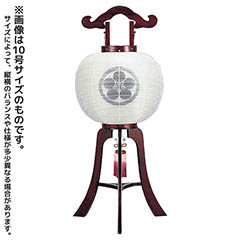 盆提灯: 桜 絹二重 無地 木製 電気コード式 【家紋入代込】