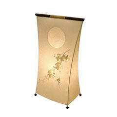 盆提灯: 京行灯 野葡萄 木製 電気コード式