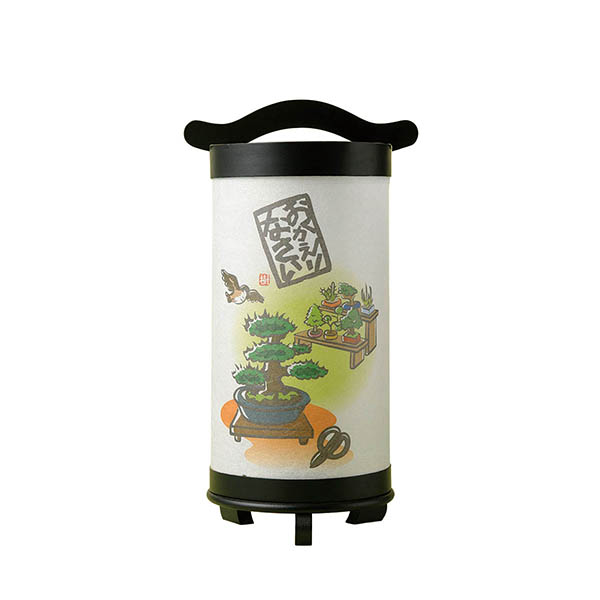 想ひで提灯 盆栽 木製 電池式（コードレス：LED仕様） 【組立不要】
