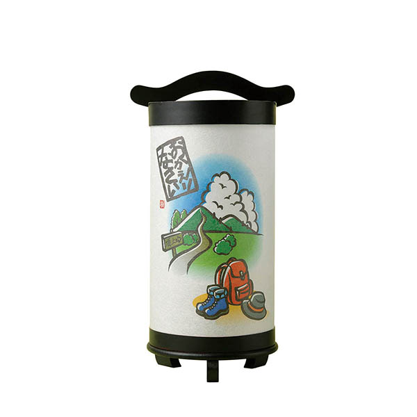 想ひで提灯 山歩き 木製 電池式（コードレス：LED仕様） 【組立不要】