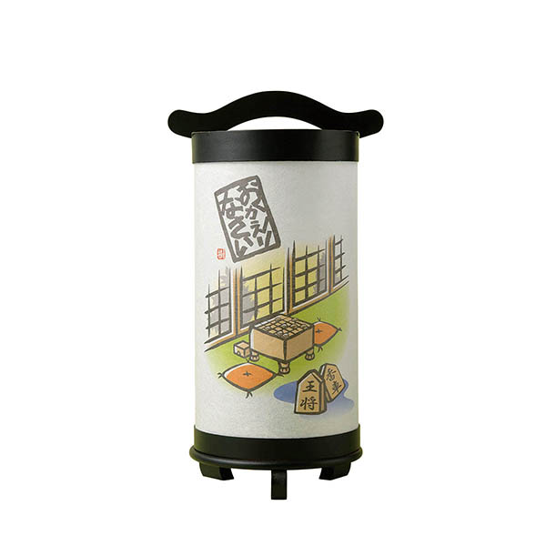 想ひで提灯 将棋 木製 電池式（コードレス：LED仕様） 【組立不要】