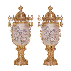 盆提灯: すずらん灯 8号 （一対入り） 電気コード式