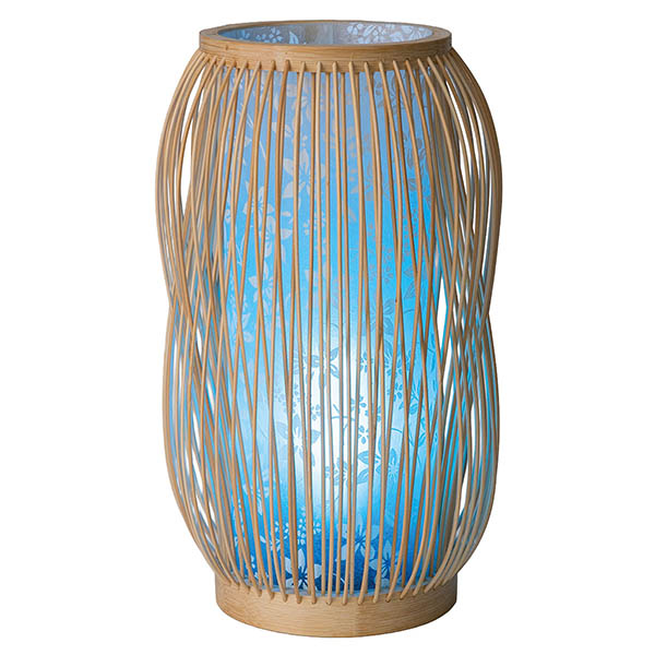 盆提灯 山登 竹の灯 3号 白木 桔梗ボカシ 詳細画像 山登 盆提灯 竹の灯 3号 白木 桔梗ボカシ 詳細画像