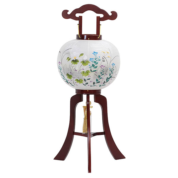 桜調 絹二重 絵入 木製 電気コード式