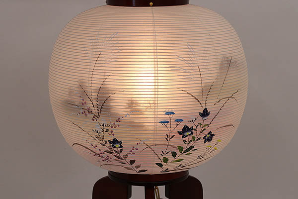 盆提灯 大西生糸工芸 桜調 絹二重 絵入 詳細画像 大西生糸工芸 盆提灯 桜調 絹二重 絵入 詳細画像