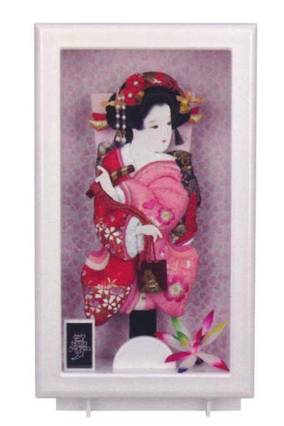 壁掛け 額飾り 夢 パールホワイト ケース飾り スタンド付