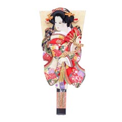 羽子板: 夢さくら 道成寺 金彩 押絵羽子板