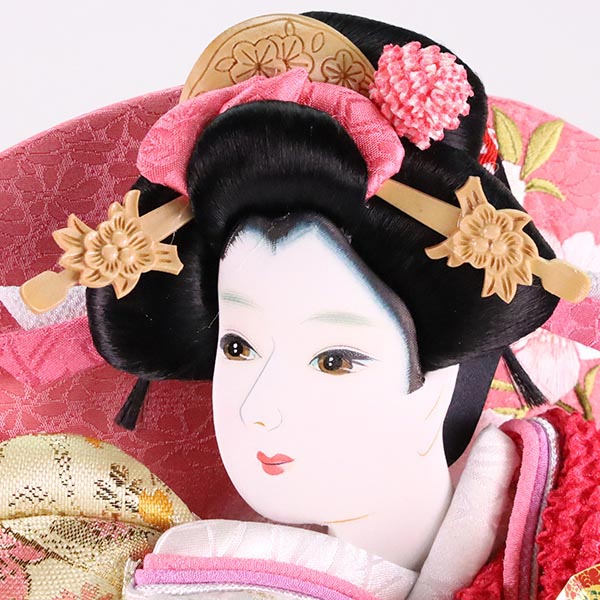 東玉 羽子板　優雅コラボ 白夢桜 ピンク 飾り台付き　詳細画像