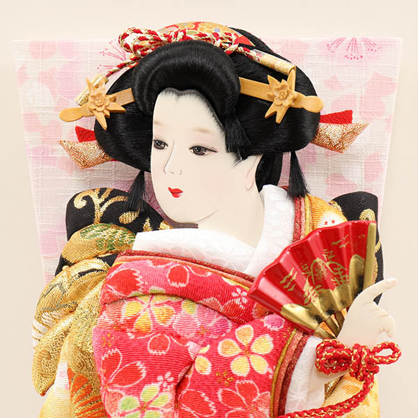 フジキ　 羽子板　姫振袖 道成寺 縮緬押絵羽子板　詳細画像