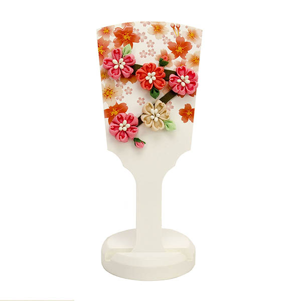 つまみ細工 羽子板 夢乙女 飾り台付き