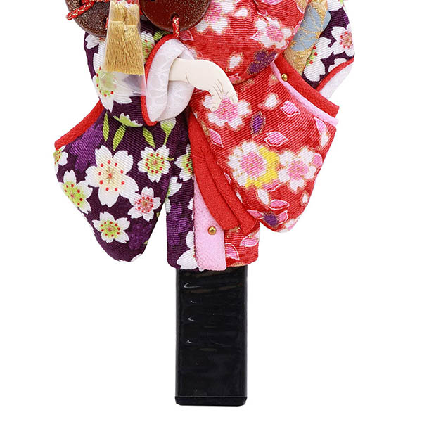 フジキ　 羽子板　姫振袖 鼓 縮緬 押絵羽子板　詳細画像