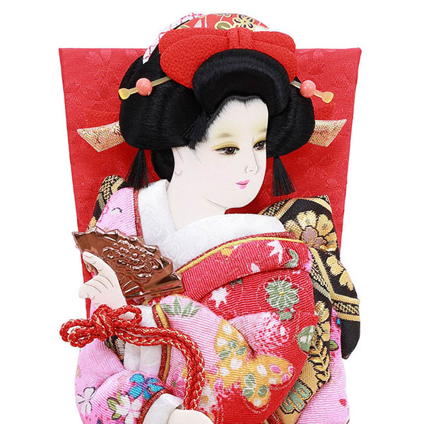 フジキ　 羽子板　姫振袖 道成寺 縮緬 押絵羽子板　詳細画像