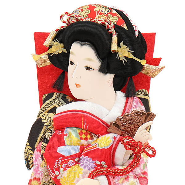 フジキ　 羽子板　姫振袖 道成寺 縮緬 押絵羽子板　詳細画像