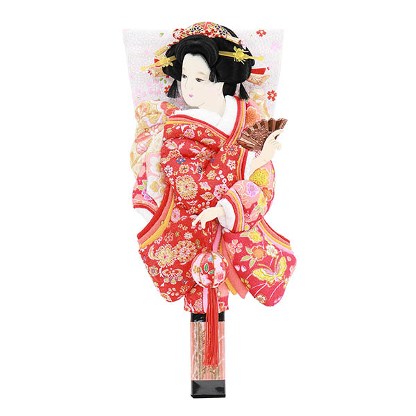 姫振袖 まり飾り 金襴/友禅 押絵羽子板