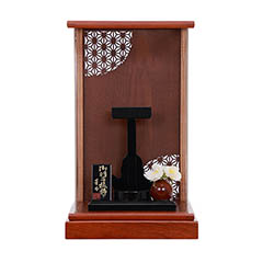 羽子板: 小春日 麻の葉柄 茶木目 かぶせ アクリルケース 9号羽子板用 （羽子板別売り）