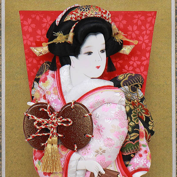 羽子板 フジキ 姫振袖 浅妻 花梨 かぶせ パノラマガラスケース飾り 詳細画像 フジキ 羽子板 姫振袖 浅妻 花梨 かぶせ パノラマガラスケース飾り 詳細画像