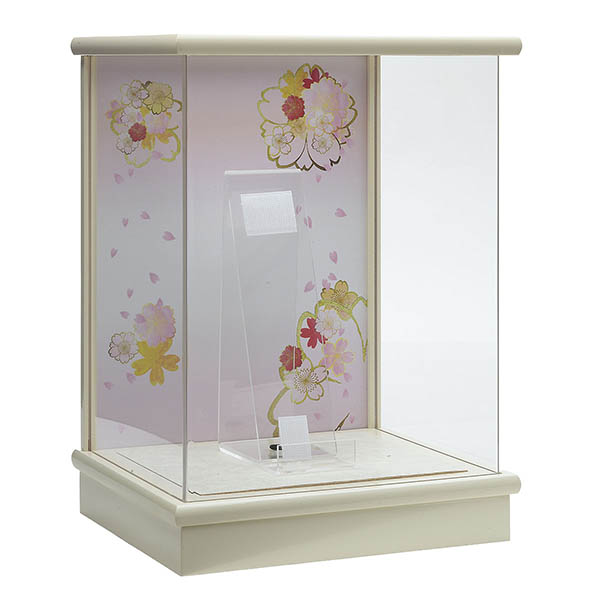 羽子板 久月 つまみ細工 桃 アイボリー塗 アクリルケース飾り 髪飾り付き 詳細画像 久月 羽子板 つまみ細工 桃 アイボリー塗 アクリルケース飾り 髪飾り付き 詳細画像