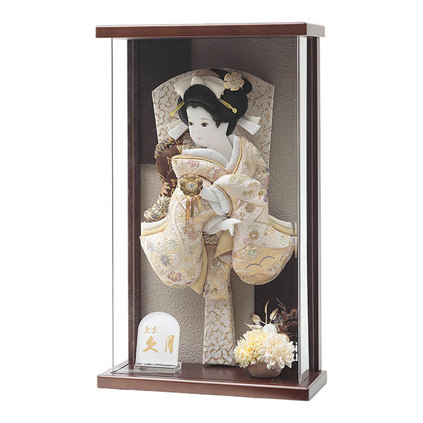 久月　 羽子板　美月 振袖 壁掛け 額飾り オーク塗り アクリルケース飾り　詳細画像