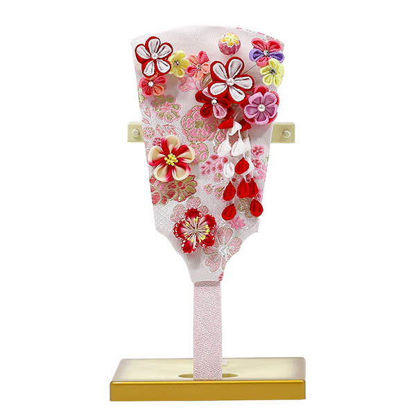 羽子板 東玉 つまみ細工 羽子板 赤 パール白/ピンク塗り アクリルケース飾り 詳細画像 東玉 羽子板 つまみ細工 羽子板 赤 パール白/ピンク塗り アクリルケース飾り 詳細画像