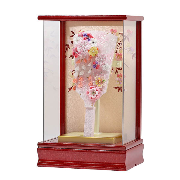 羽子板 東玉 つまみ細工 羽子板 ピンク 赤パール塗り アクリルケース飾り 詳細画像 東玉 羽子板 つまみ細工 羽子板 ピンク 赤パール塗り アクリルケース飾り 詳細画像