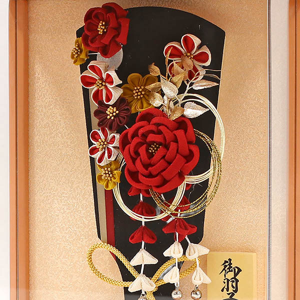 羽子板 吉徳 つまみ細工 髪飾り 羽子板 ブラック レッド 壁掛け 額飾り パールピンク塗り アクリルケース 詳細画像 吉徳 羽子板 つまみ細工 髪飾り 羽子板 ブラック レッド 壁掛け 額飾り パールピンク塗り アクリルケース 詳細画像