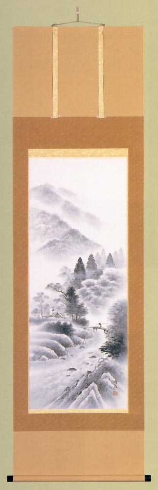 水墨山水 大津寿石作