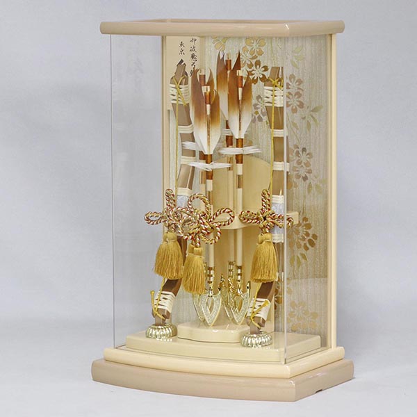 久月　 破魔弓　伊織 本籐巻 アクリルケース飾り　詳細画像