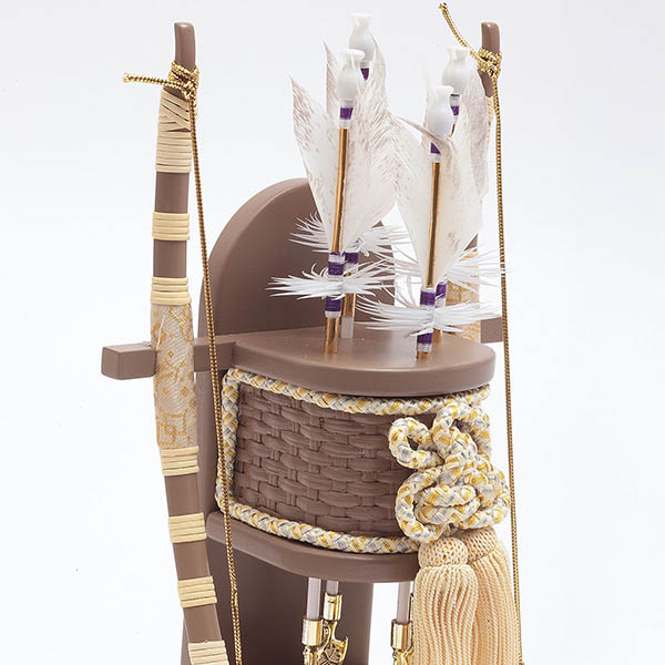 久月　 破魔弓　天賦 本籐 アイボリー モカ暈 アクリルケース飾り　詳細画像