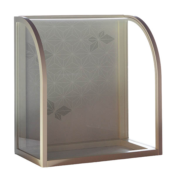 久月　 破魔弓　天賦 本籐 アイボリー モカ暈 アクリルケース飾り　詳細画像