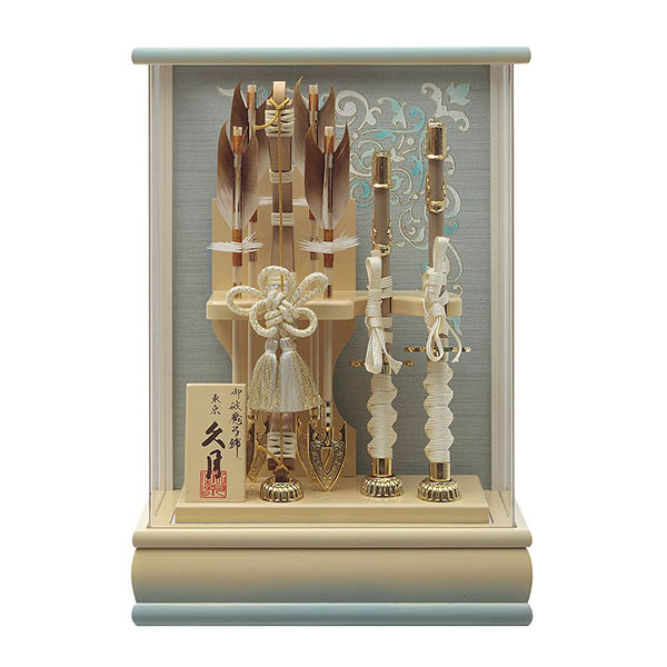 碧斗 太刀 本籐 象牙水色暈 アクリルケース飾り